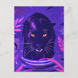 Zwarte panthercoating in een rivier briefkaart