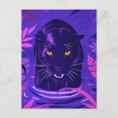 Zwarte panthercoating in een rivier briefkaart (Voorkant)