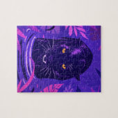 Zwarte panthercoating in een rivier legpuzzel (Horizontaal)