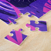 Zwarte panthercoating in een rivier legpuzzel (Zijkant)