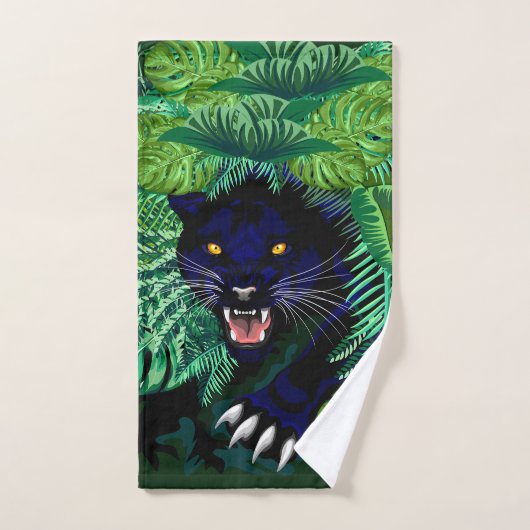 Zwarte Panthergeest van het Oerwoud Bad Handdoek (Handdoek)