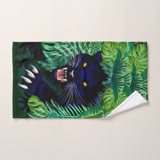 Zwarte Panthergeest van het Oerwoud Bad Handdoek (Handdoek)