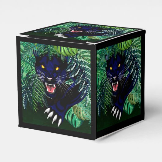 Zwarte Panthergeest van het Oerwoud Bedankdoosjes (Voorkant Zijde)