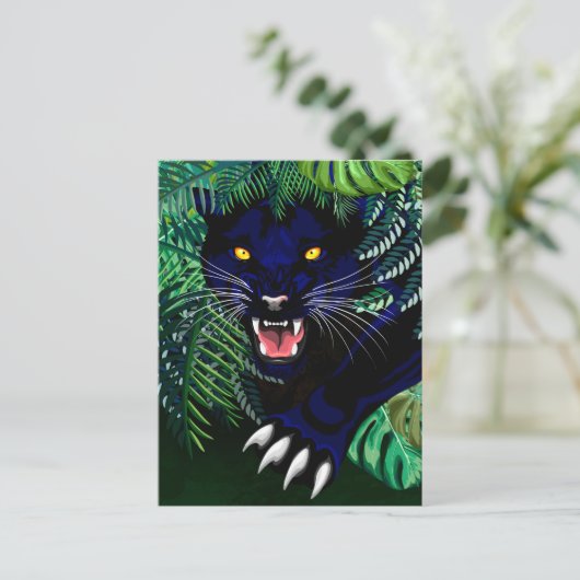 Zwarte Panthergeest van het Oerwoud Briefkaart (Staand voorkant)