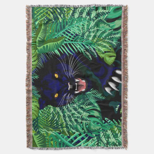 Zwarte Panthergeest van het Oerwoud Deken (Voorkant Verticaal)