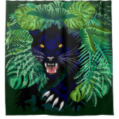 Zwarte Panthergeest van het Oerwoud Douchegordijn (Voorkant)