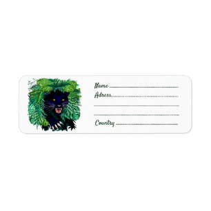 Zwarte Panthergeest van het Oerwoud Etiket