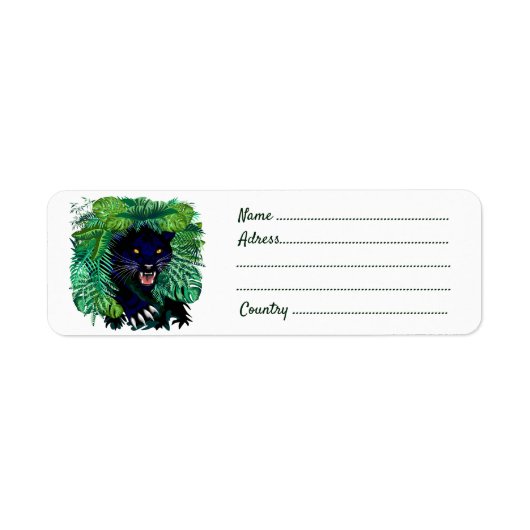 Zwarte Panthergeest van het Oerwoud Etiket (Voorkant)