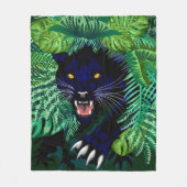 Zwarte Panthergeest van het Oerwoud Fleece Deken (Voorkant)