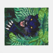Zwarte Panthergeest van het Oerwoud Fleece Deken (Voorkant (Horizontaal))