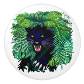 Zwarte Panthergeest van het Oerwoud Keramische Knop (Voorkant)