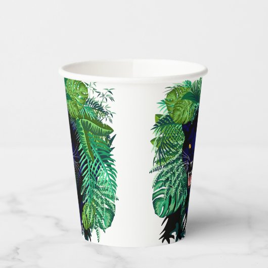 Zwarte Panthergeest van het Oerwoud Papieren Bekers (Links)