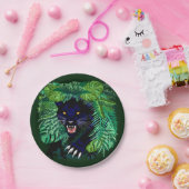Zwarte Panthergeest van het Oerwoud Papieren Bordje (Feest)