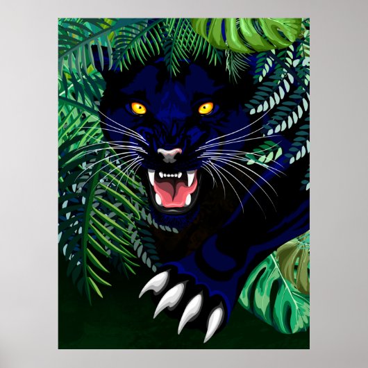 Zwarte Panthergeest van het Oerwoud Poster (Voorkant)