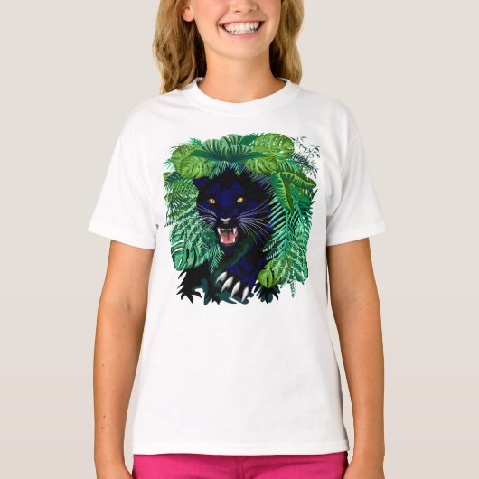 Zwarte Panthergeest van het Oerwoud T-shirt (Voorkant)