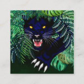 Zwarte Panthergeest van het Oerwoud Vierkante Visitekaartje (Voorkant)