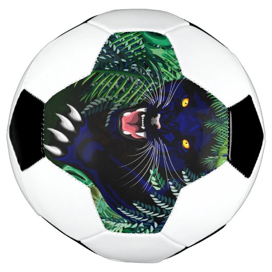 Zwarte Panthergeest van het Oerwoud Voetbal (Gedraaid)