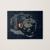 Zwarte pantherpuzzel legpuzzel (Horizontaal)