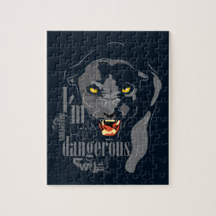 Zwarte pantherpuzzel legpuzzel