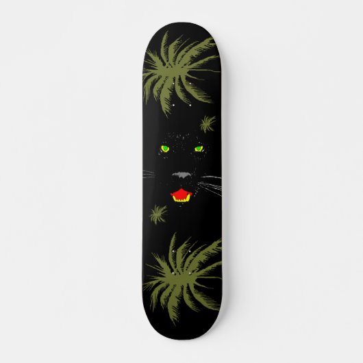 Zwarte pantherskateboard persoonlijk skateboard (Voorkant)