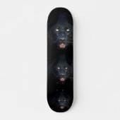 Zwarte pantherskateboard persoonlijk skateboard (Voorkant)