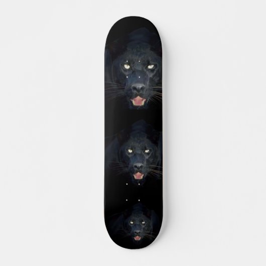 Zwarte pantherskateboard persoonlijk skateboard (Voorkant)