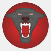Zwarte PantherSticker Ronde Sticker (Voorkant)