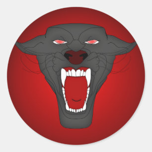 Zwarte PantherSticker Ronde Sticker