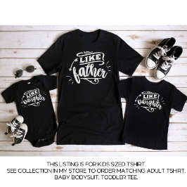 Zwarte papa en ik die vader Dochter Kinder aanpast T-shirt