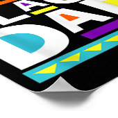 Zwarte Papa Nieuwe Papa Vaderdag Cadeau Afrikaans  Poster (Hoek)