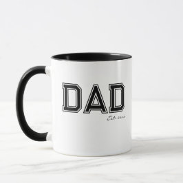 Zwarte 'PAPA' Verjaardag Vaderdag Cadeau Mok