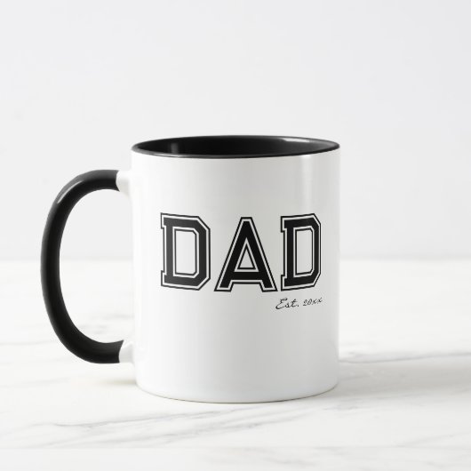 Zwarte 'PAPA' Verjaardag Vaderdag Cadeau Mok (Links)