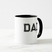 Zwarte 'PAPA' Verjaardag Vaderdag Cadeau Mok (Voorkant rechts)