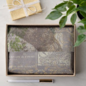 Zwarte papegaai met ontkoppeling van Damask en New Tissuepapier (Geschenk)