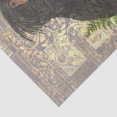  zwarte papegaai tissuepapier (Detail)