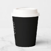 Zwarte Papieren Bekers | Modern Zakelijk Logo (Links)
