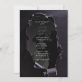 zwarte papieren saxofonist concertuitnodiging kaart (Voorkant)