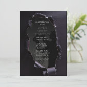 zwarte papieren saxofonist concertuitnodiging kaart (Staand voorkant)