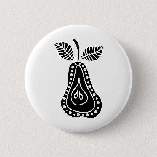 Zwarte par ronde button 5,7 cm (Voorkant)