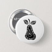 Zwarte par ronde button 5,7 cm (Voorkant /achterkant)