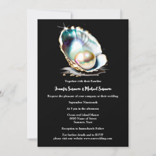 Zwarte parel in zeeschelp elegant strand eiland ch kaart