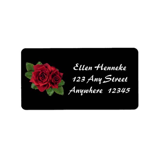 Zwarte ParelRozen Etiket (Voorkant)