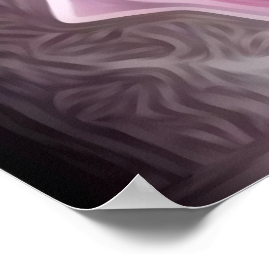 Zwarte parels en roze rozen poster (Hoek)