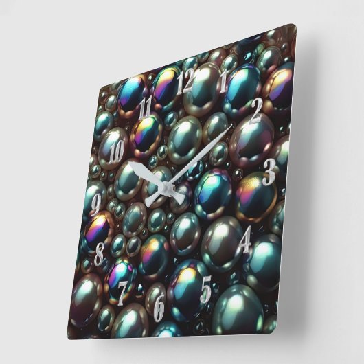 Zwarte Parels Vierkante Klok (Hoek)