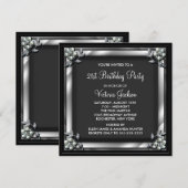 Zwarte Parelvrouwen 21e verjaardag Kaart (Voorkant / Achterkant)