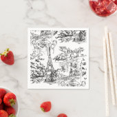 Zwarte Parijs Eiffeltoren Toile Servet (Insitu)