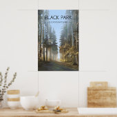 Zwarte Park Buckinghamshire Reisposter Poster (Keuken)