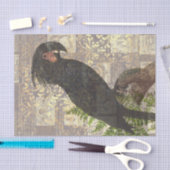 Zwarte parkiet uit de oude doos tissuepapier (Craft)