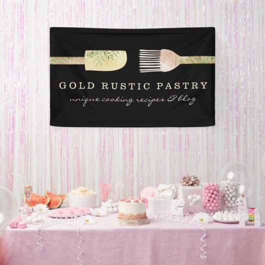 Zwarte pasta eucalyptus blad lepel spatel spandoek (Feest)
