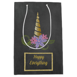 zwarte pastel - unicorn - cadeautas van chalkboard